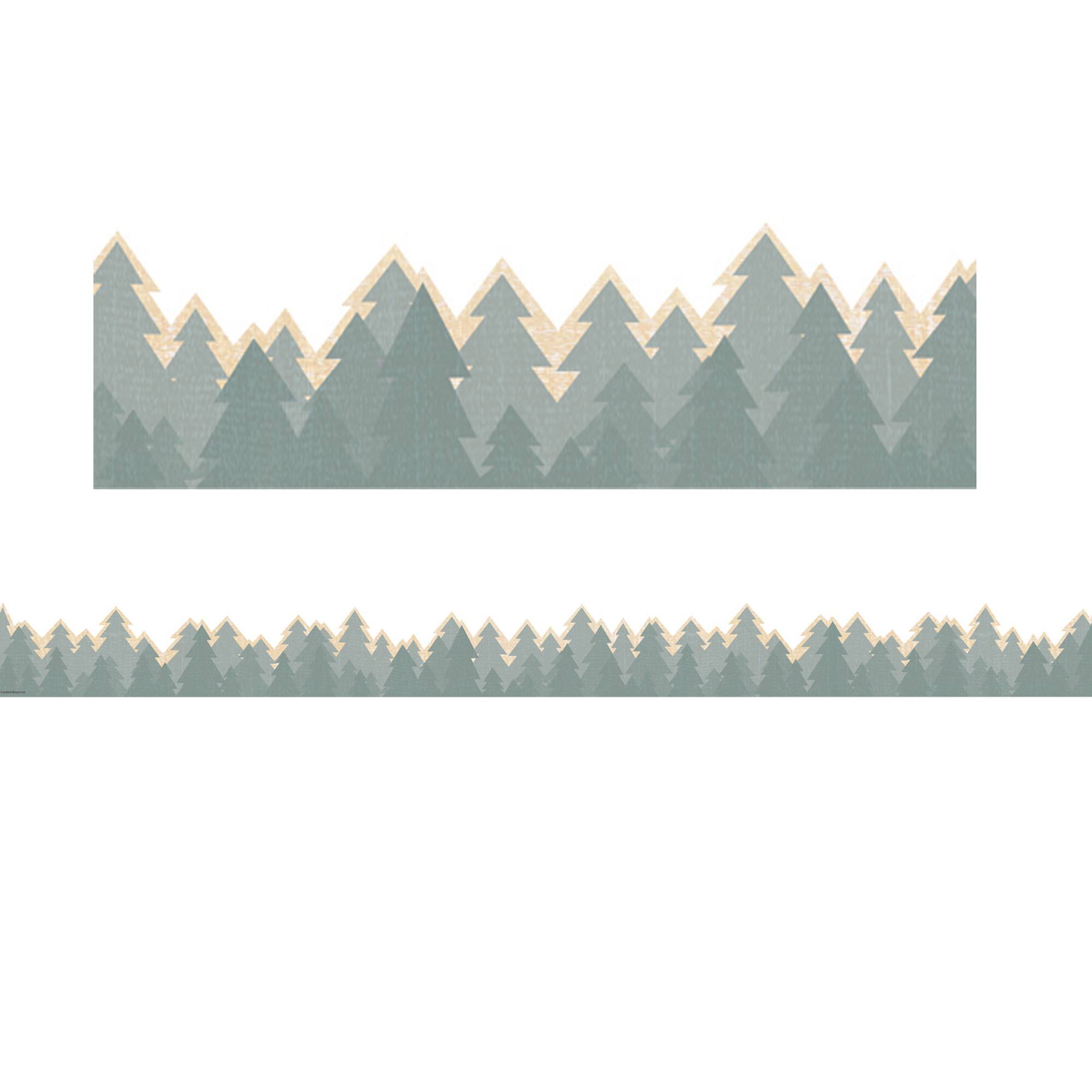 Teacher Created Resources® 2.75" x 35ft. Moving Mountains Road Trip Trees Border Trim, 6 Packs of 12